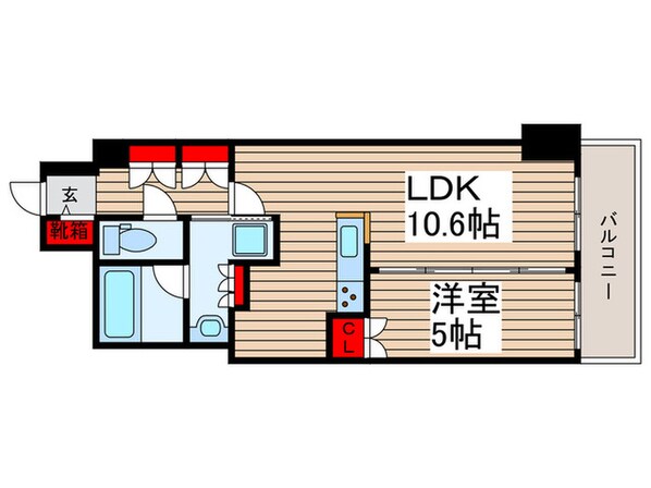 ｴｸｾﾚﾝﾄｼﾃｨ竹ノ塚駅前（２０３）の物件間取画像